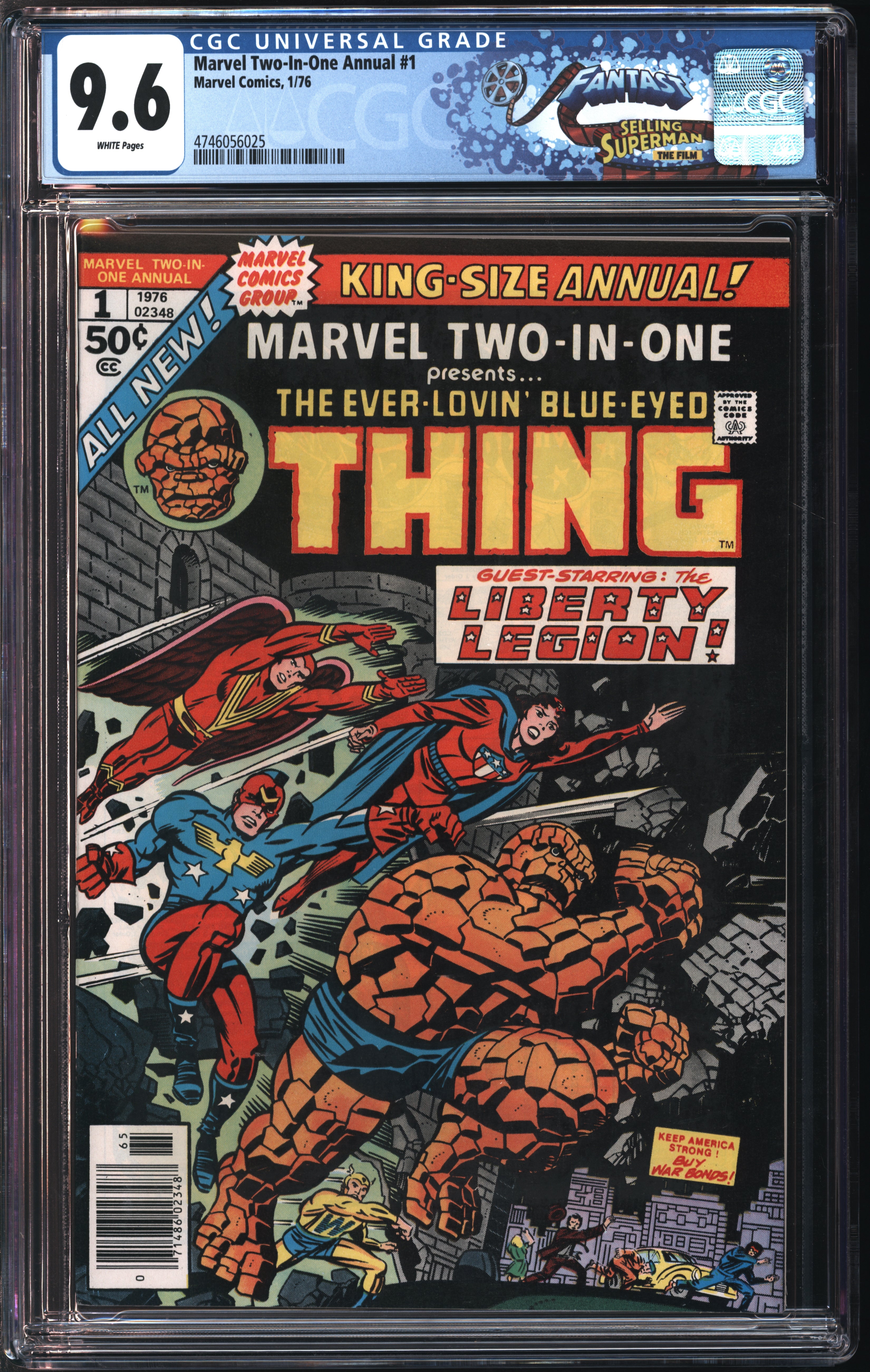 Marvel Comics Marvel Two-In-One Annual #1 1/76 FANTAST CGC 9.6 White Pages
