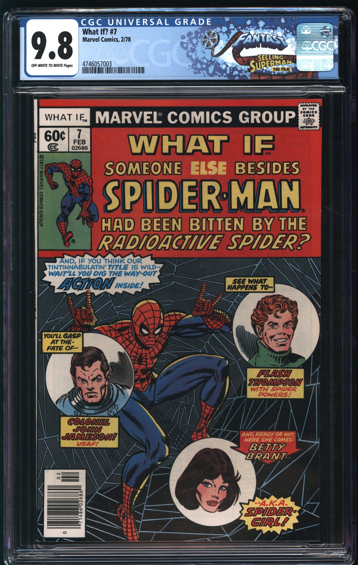 Marvel Comics What If? #7 2/78 FANTAST CGC 9.8 Off-White to White Pages