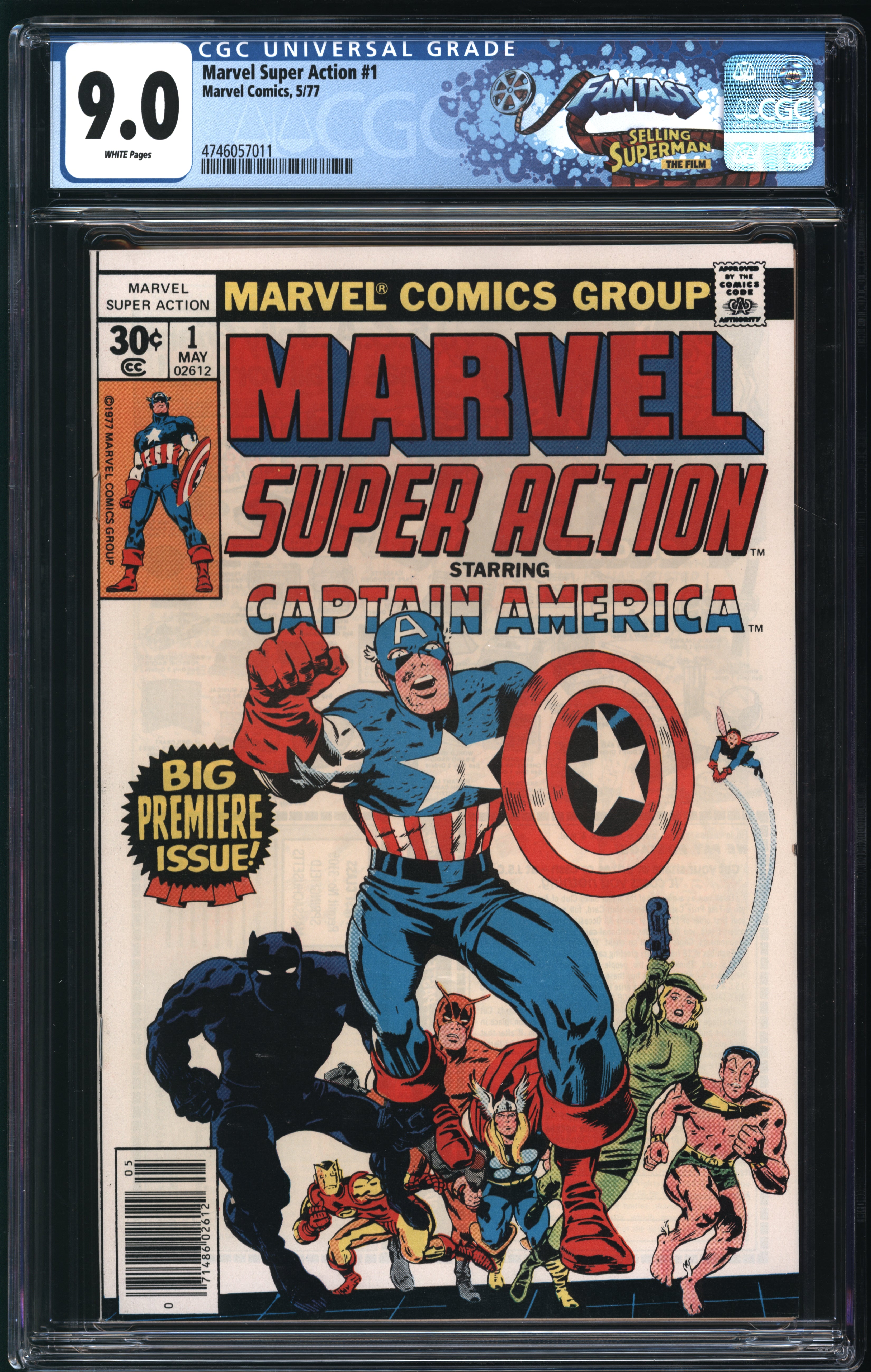 Marvel Comics Marvel Super Action #1 5/77 FANTAST CGC 9.0 White Pages