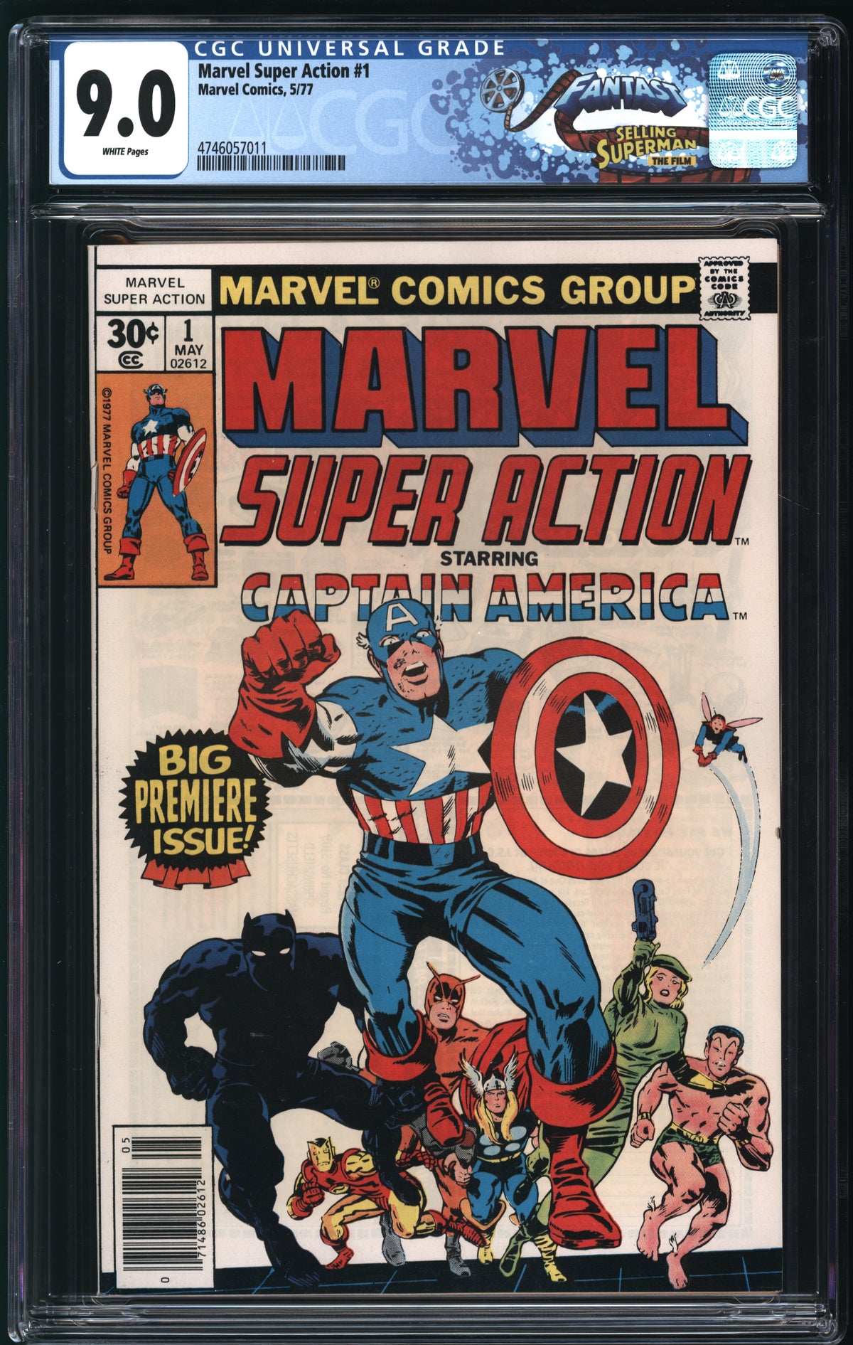 Marvel Comics Marvel Super Action #1 5/77 FANTAST CGC 9.0 White Pages