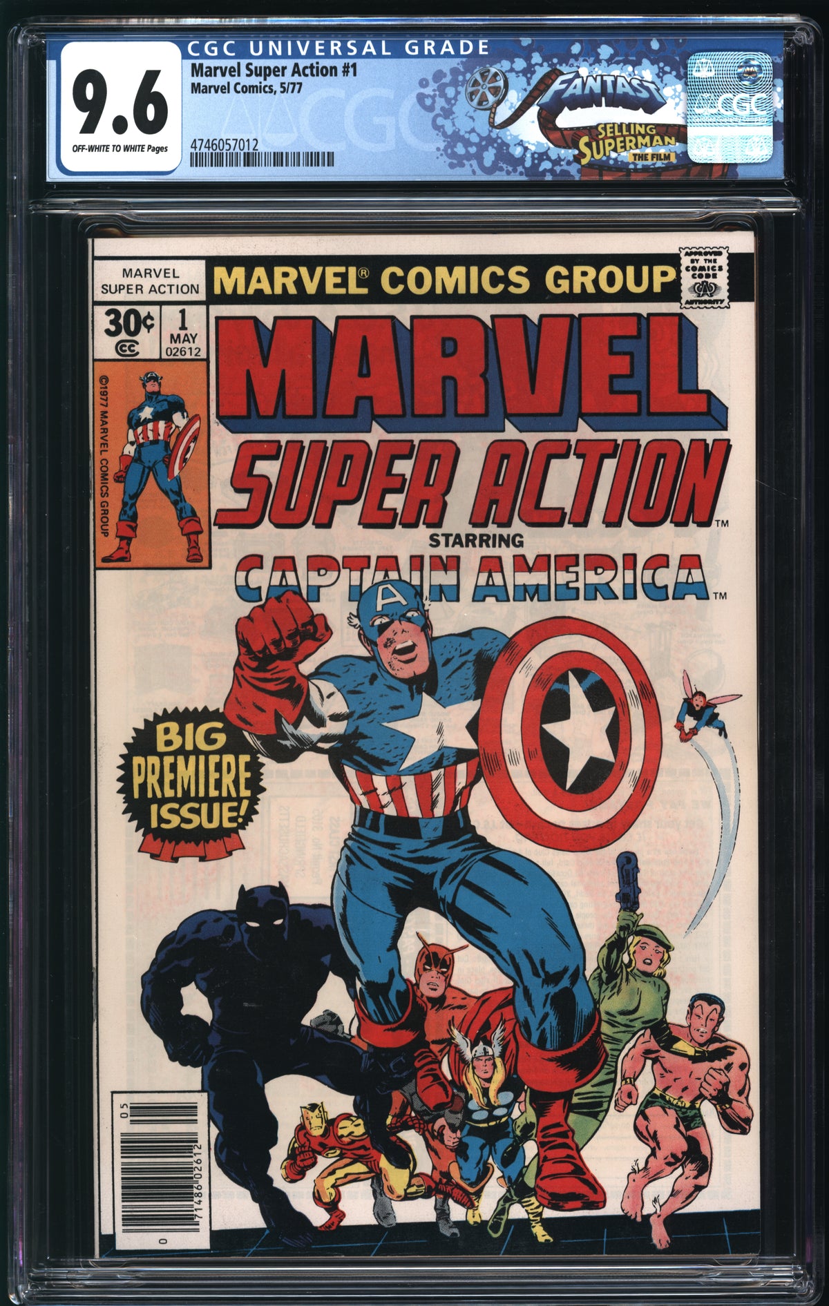 Marvel Comics Marvel Super Action #1 5/77 FANTAST CGC 9.6 Off-White to White Pages