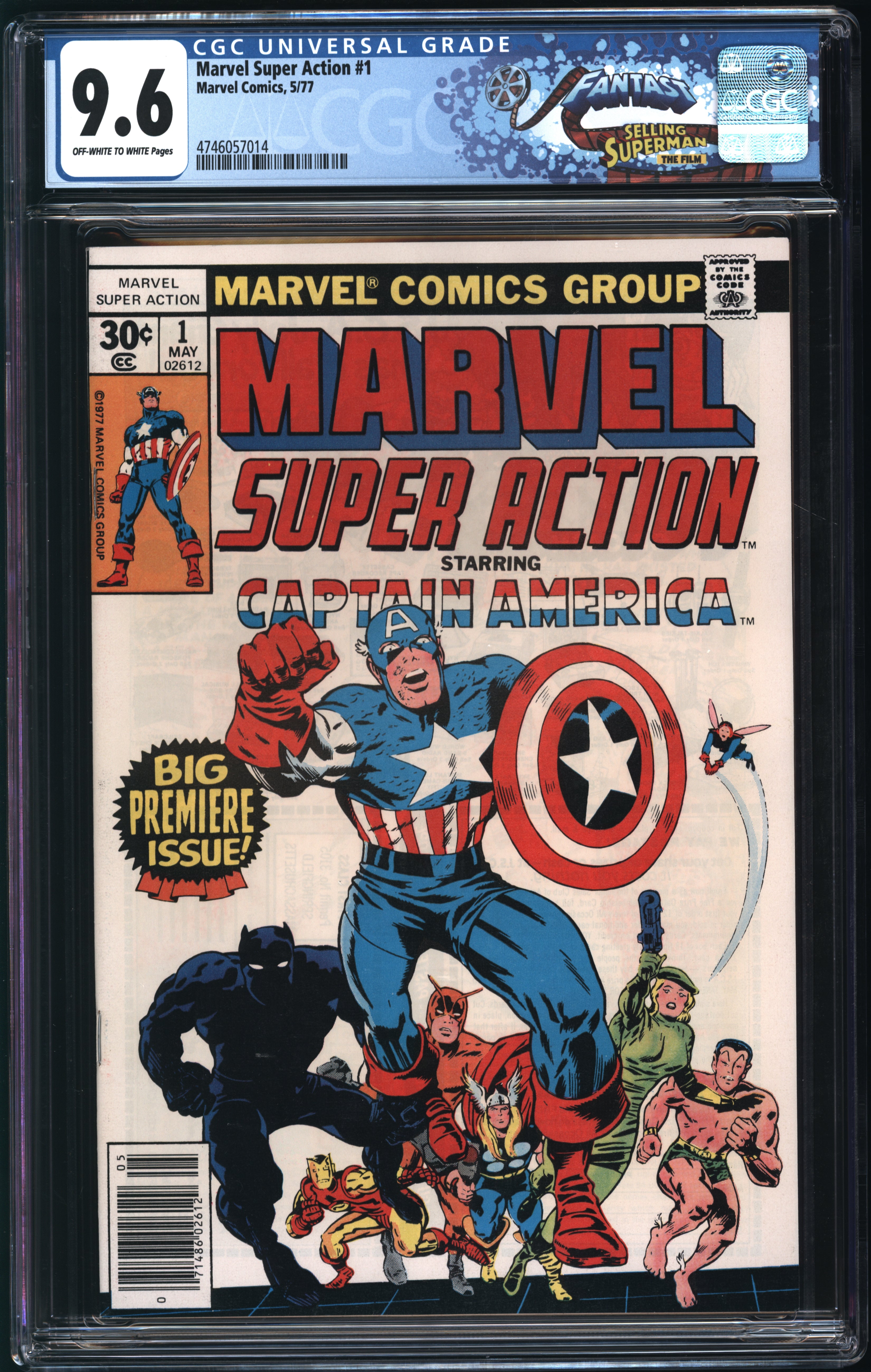 Marvel Comics Marvel Super Action #1 5/77 FANTAST CGC 9.6 Off-White to White Pages