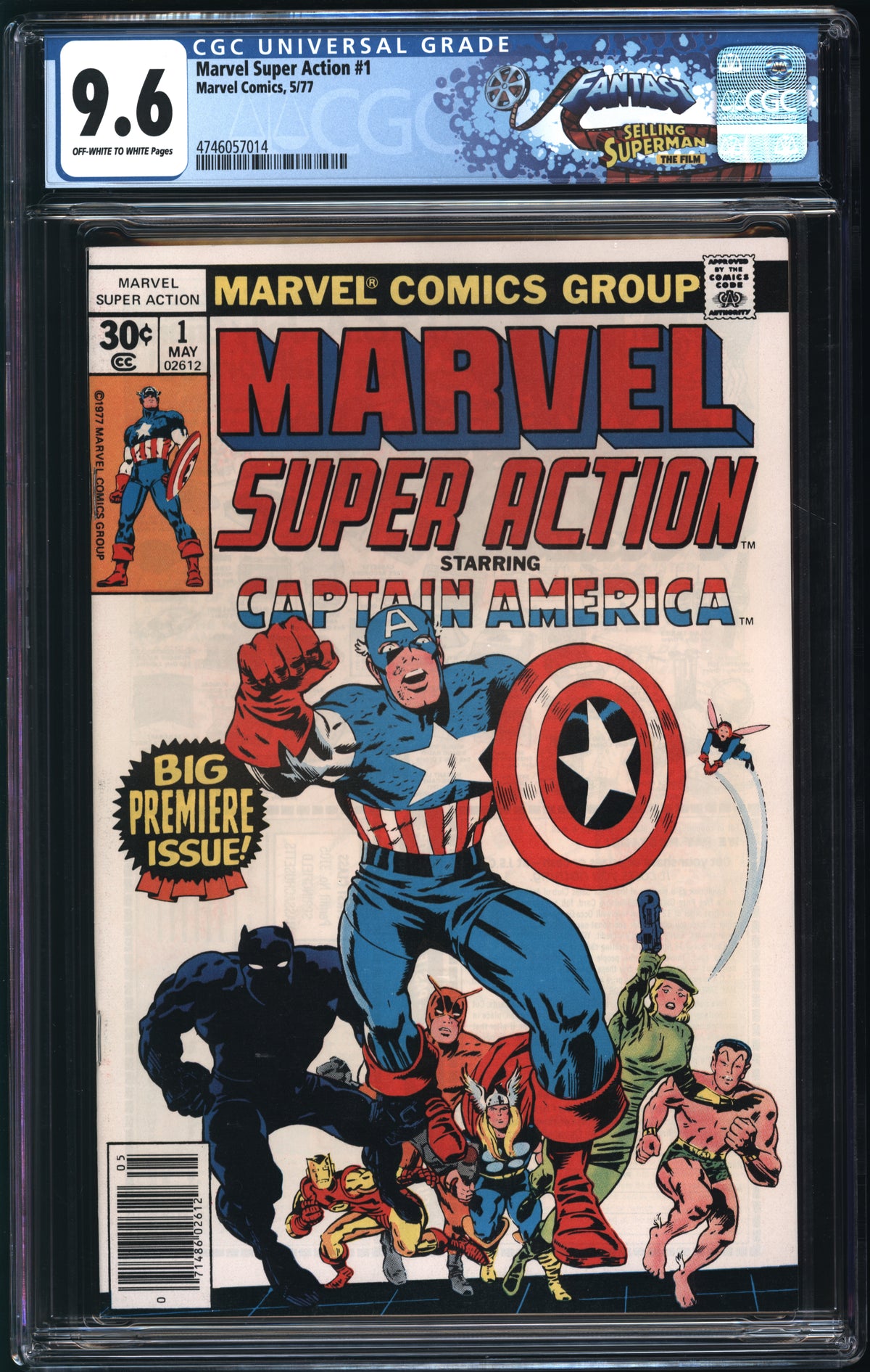 Marvel Comics Marvel Super Action #1 5/77 FANTAST CGC 9.6 Off-White to White Pages
