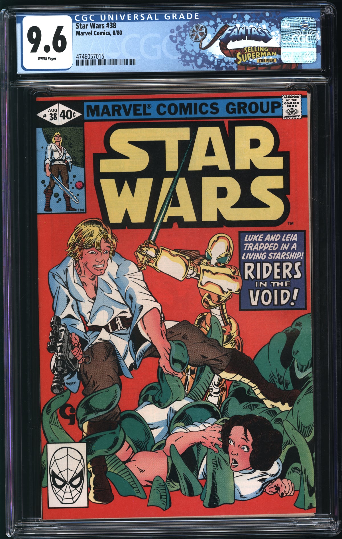 Marvel Comics Star Wars #38 8/80 FANTAST CGC 9.6 White Pages