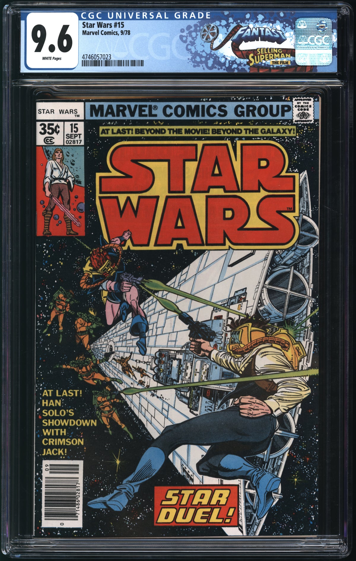 Marvel Comics Star Wars #15 9/78 FANTAST CGC 9.6 White Pages