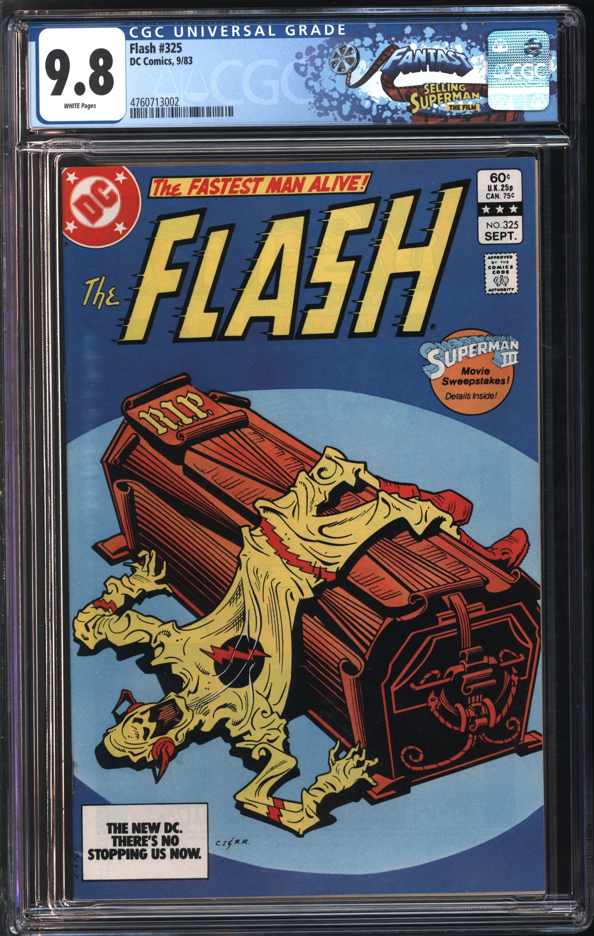 D.C. Comics Flash #325 9/83 FANTAST CGC 9.8 White Pages