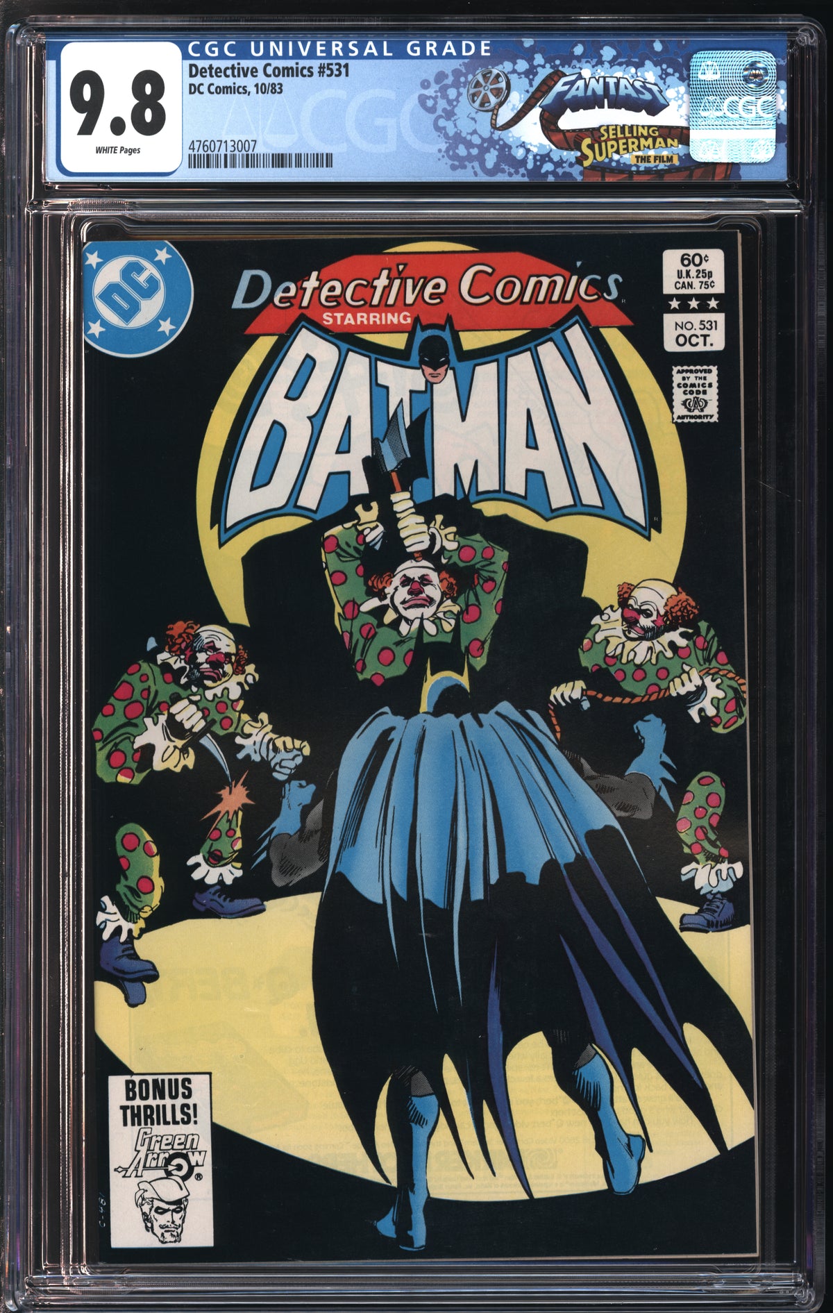 Marvel Comics Detective Comics #531 10/83 FANTAST CGC 9.8 White Pages