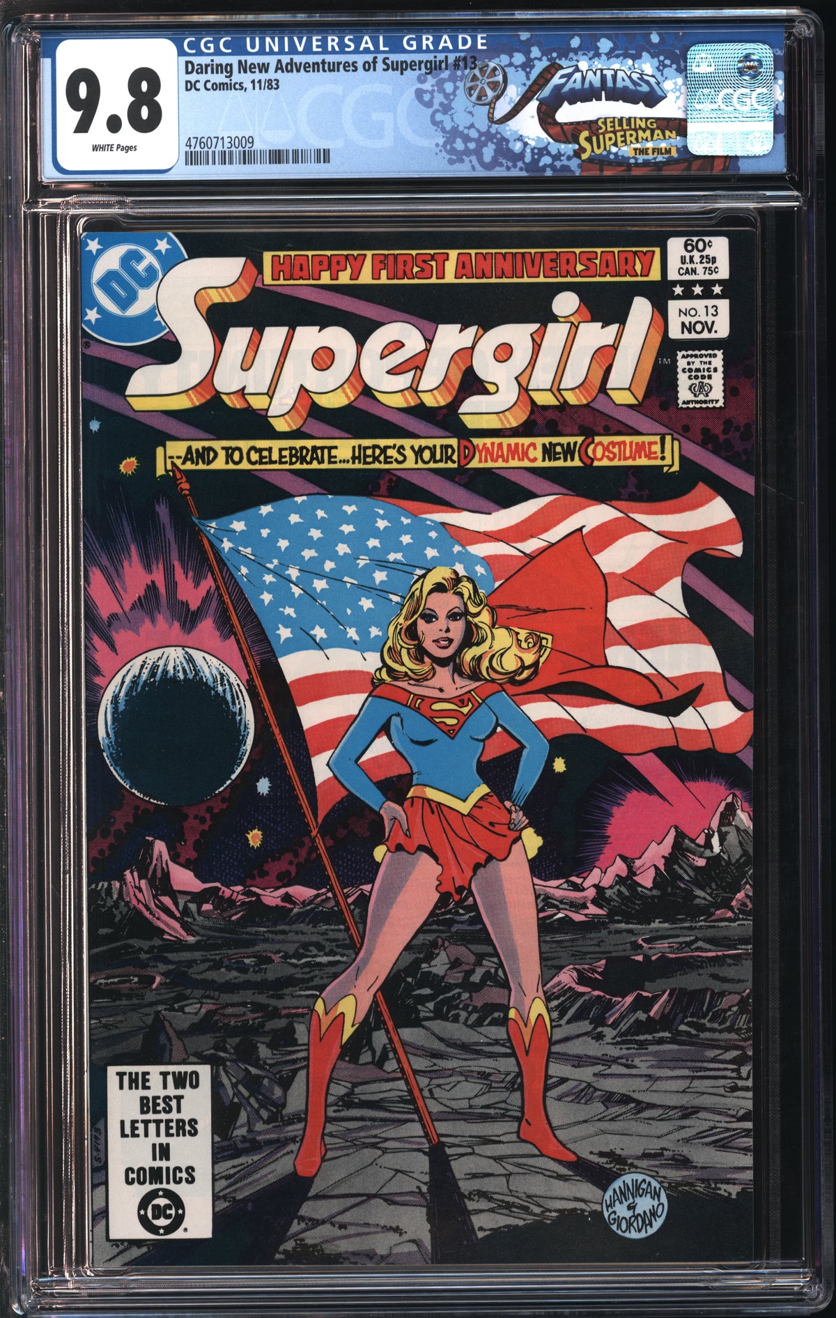 D.C. Comics Daring New Adventures of Supergirl #13 11/83 FANTAST CGC 9.8 White Pages