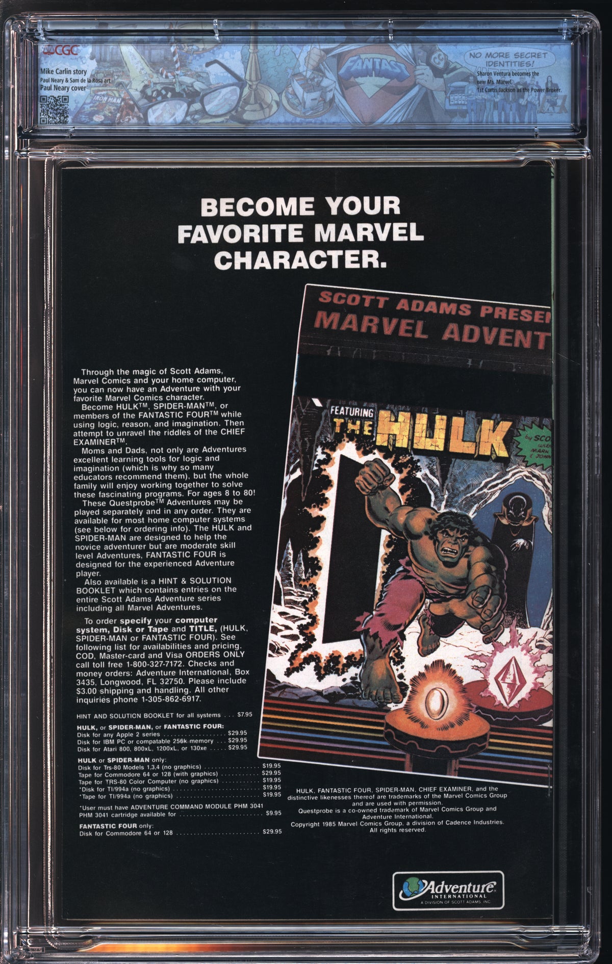 Marvel Comics Thing #35 5/86 FANTAST CGC 9.8 White Pages
