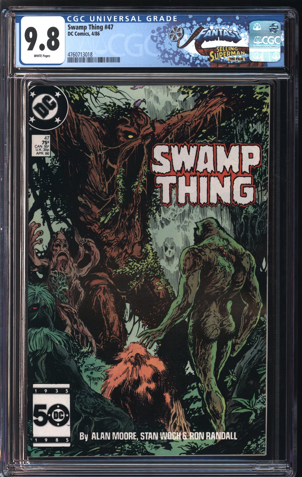 D.C. Comics Swamp Thing #47 4/86 FANTAST CGC 9.8 White Pages