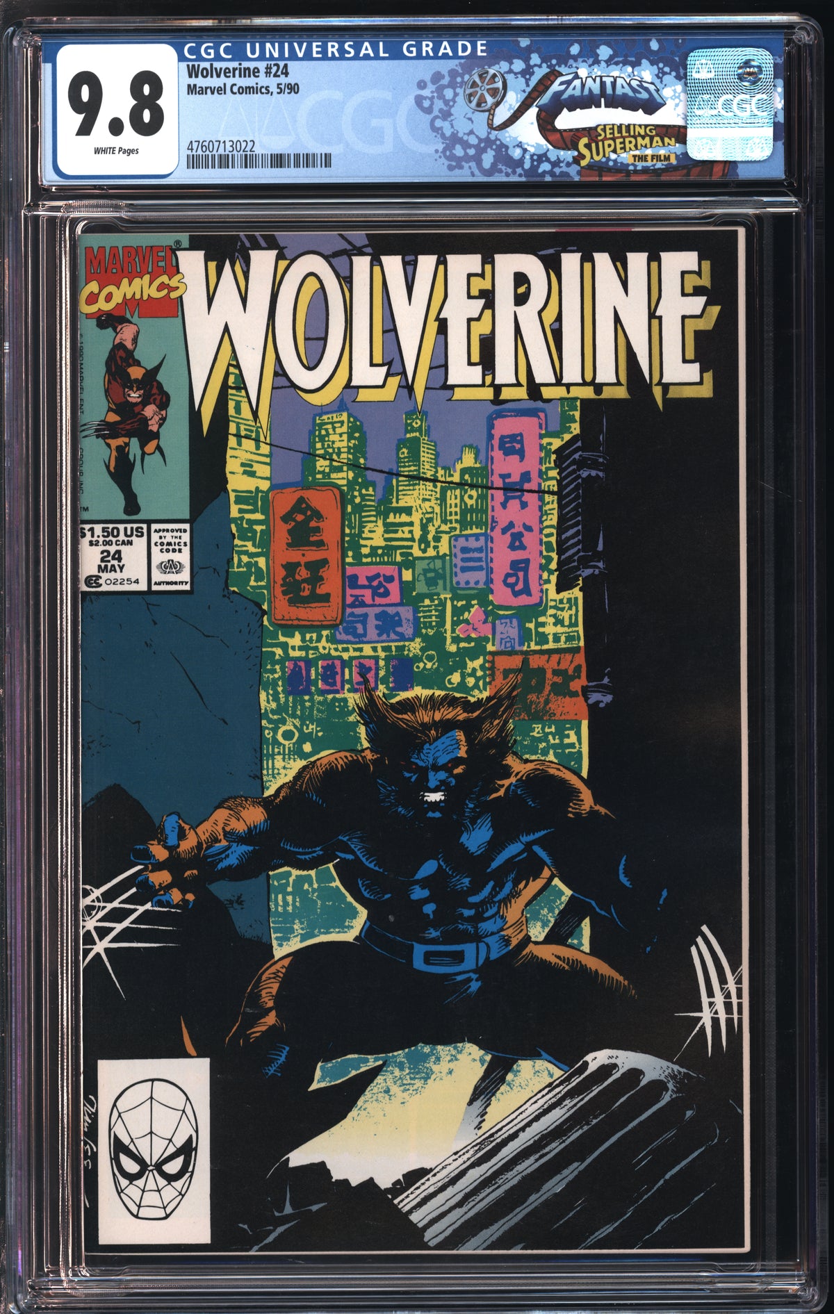 Marvel Comics Wolverine #24 5/90 FANTAST CGC 9.8 White Pages