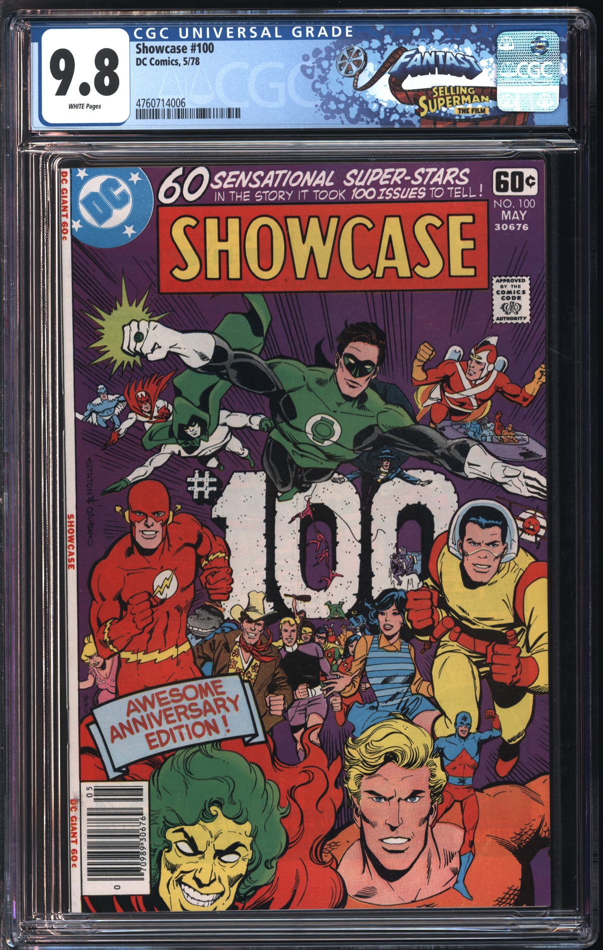 D.C. Comics Showcase #100 5/78 FANTAST CGC 9.8 White Pages