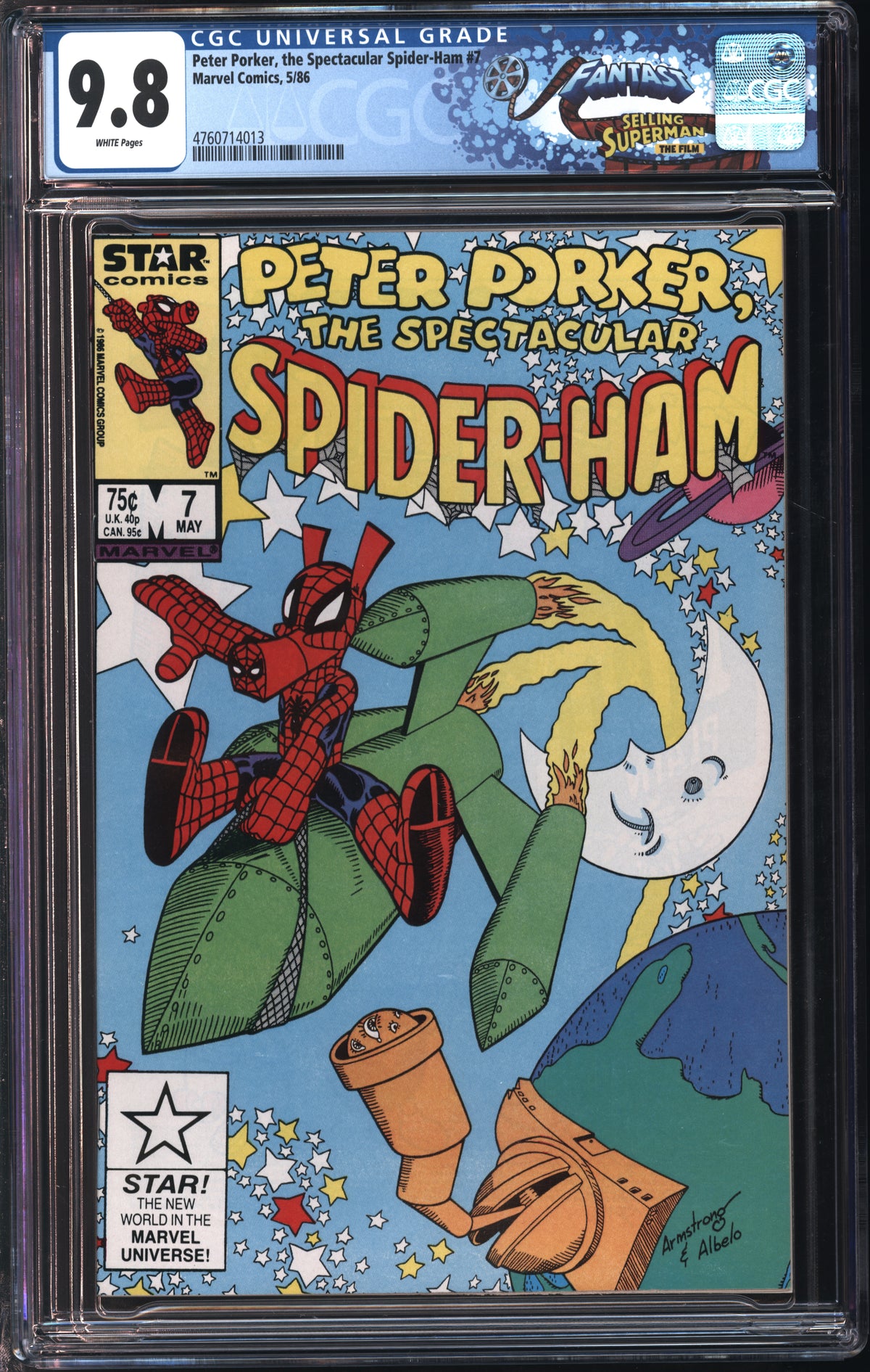Marvel Comics Peter Porker, the Spectacular Spider-Ham #7 12/86 FANTAST CGC 9.8 White Pages