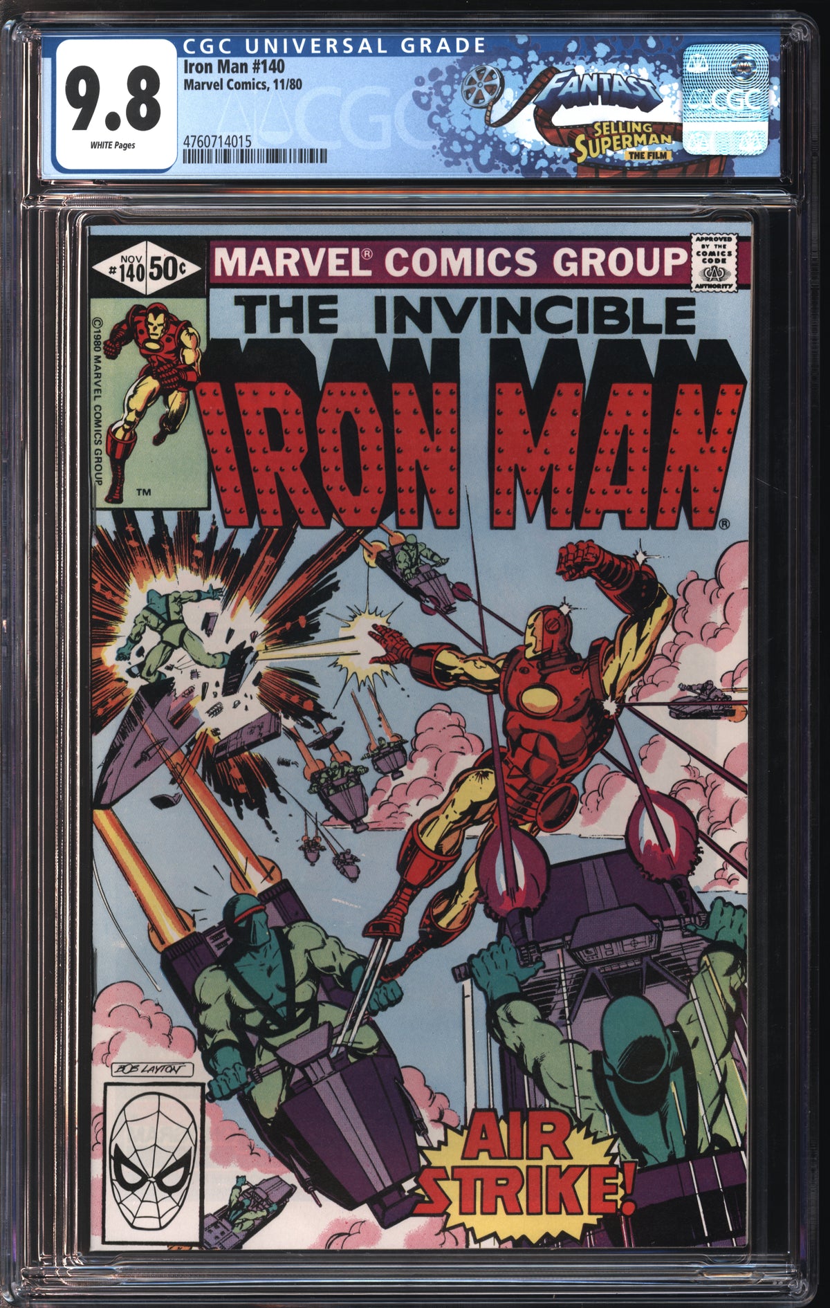 Marvel Comics Iron Man #140 11/80 FANTAST CGC 9.8 White Pages