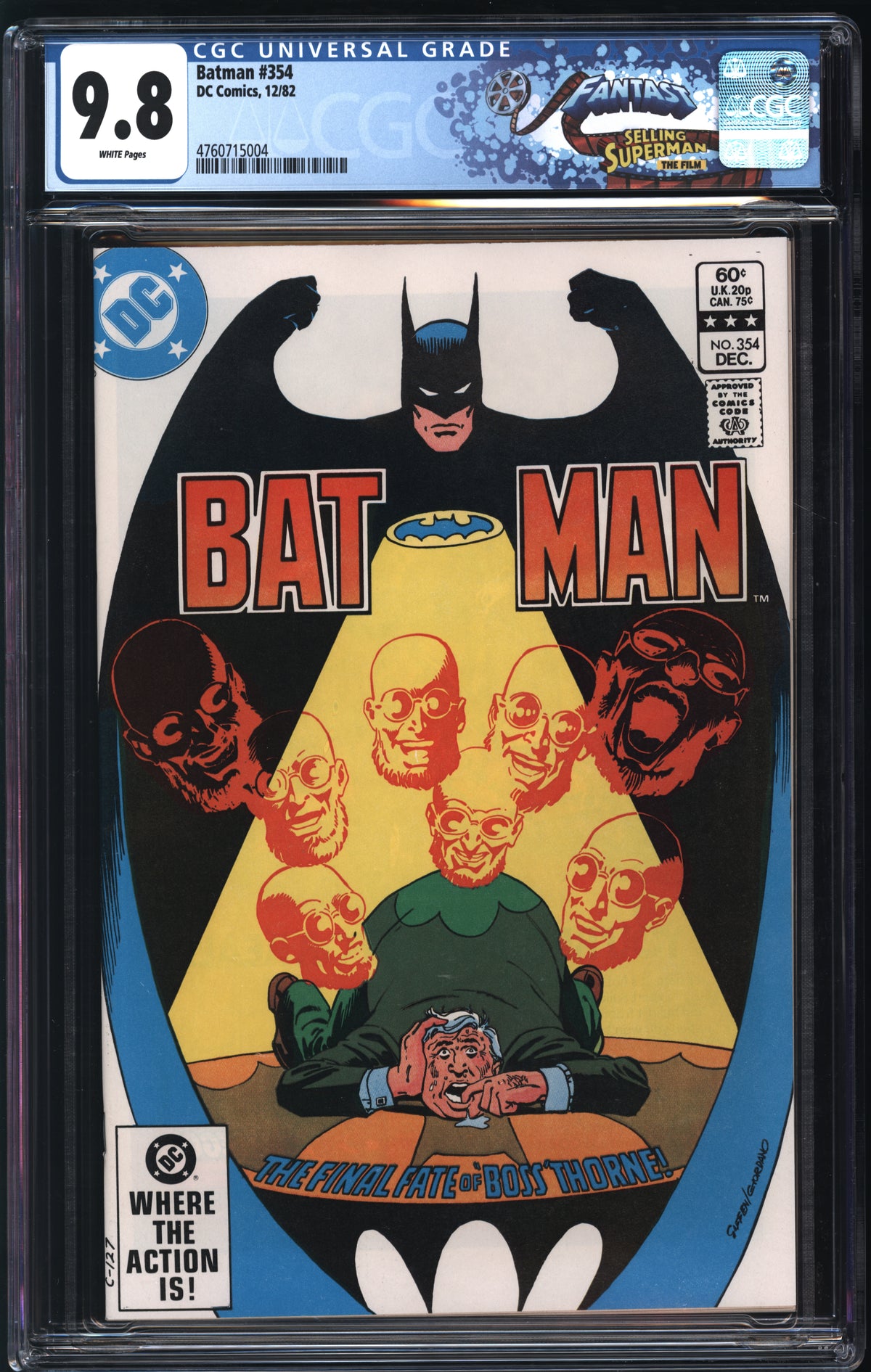 D.C. Comics Batman #354 12/82 FANTAST CGC 9.8 White Pages