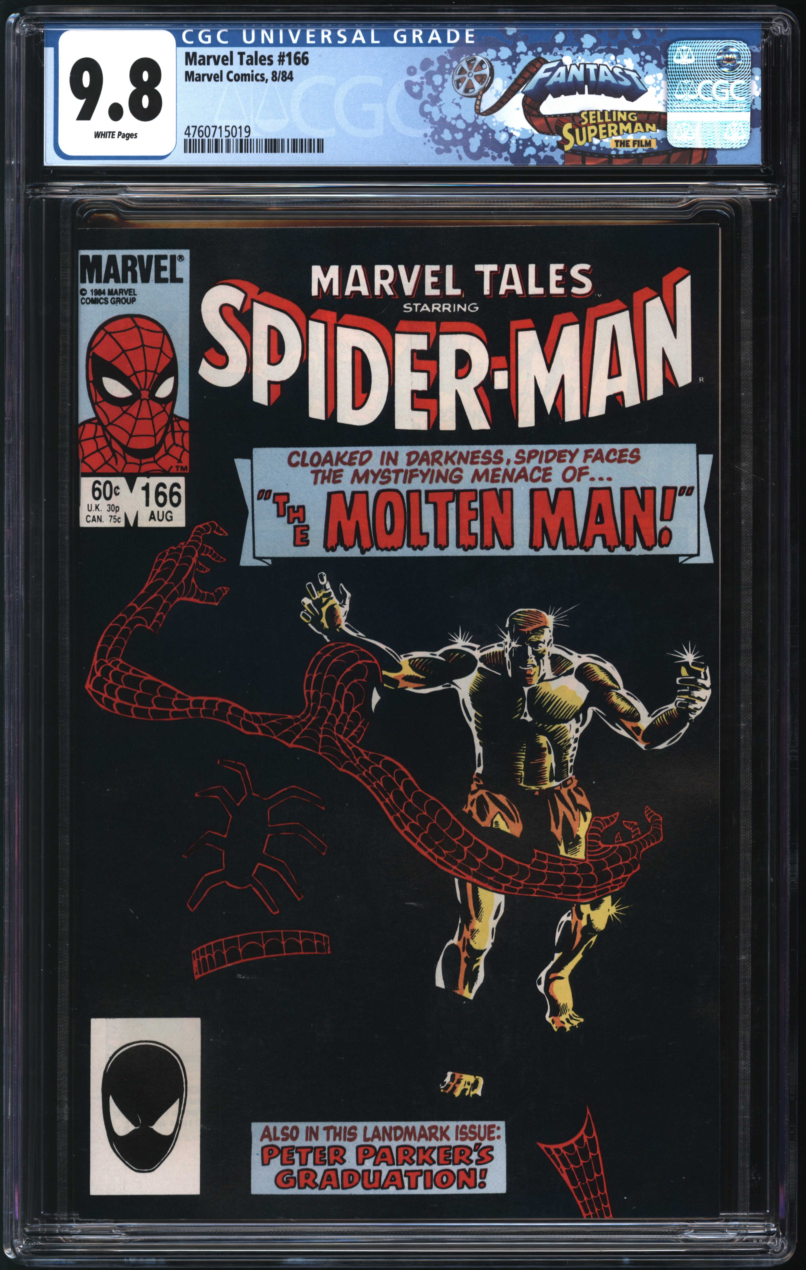 Marvel Comics Marvel Tales #166 8/84 FANTAST CGC 9.8 White Pages