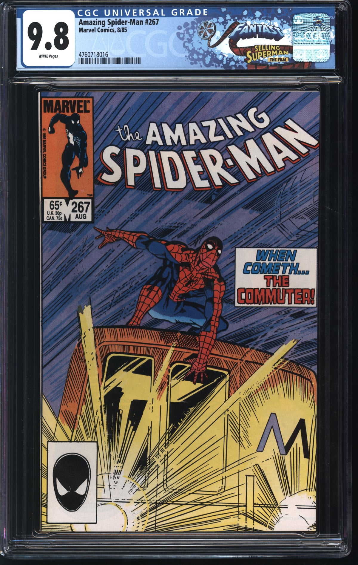 Marvel Comics Amazing Spider-Man #267 8/85 FANTAST CGC 9.8 White Pages