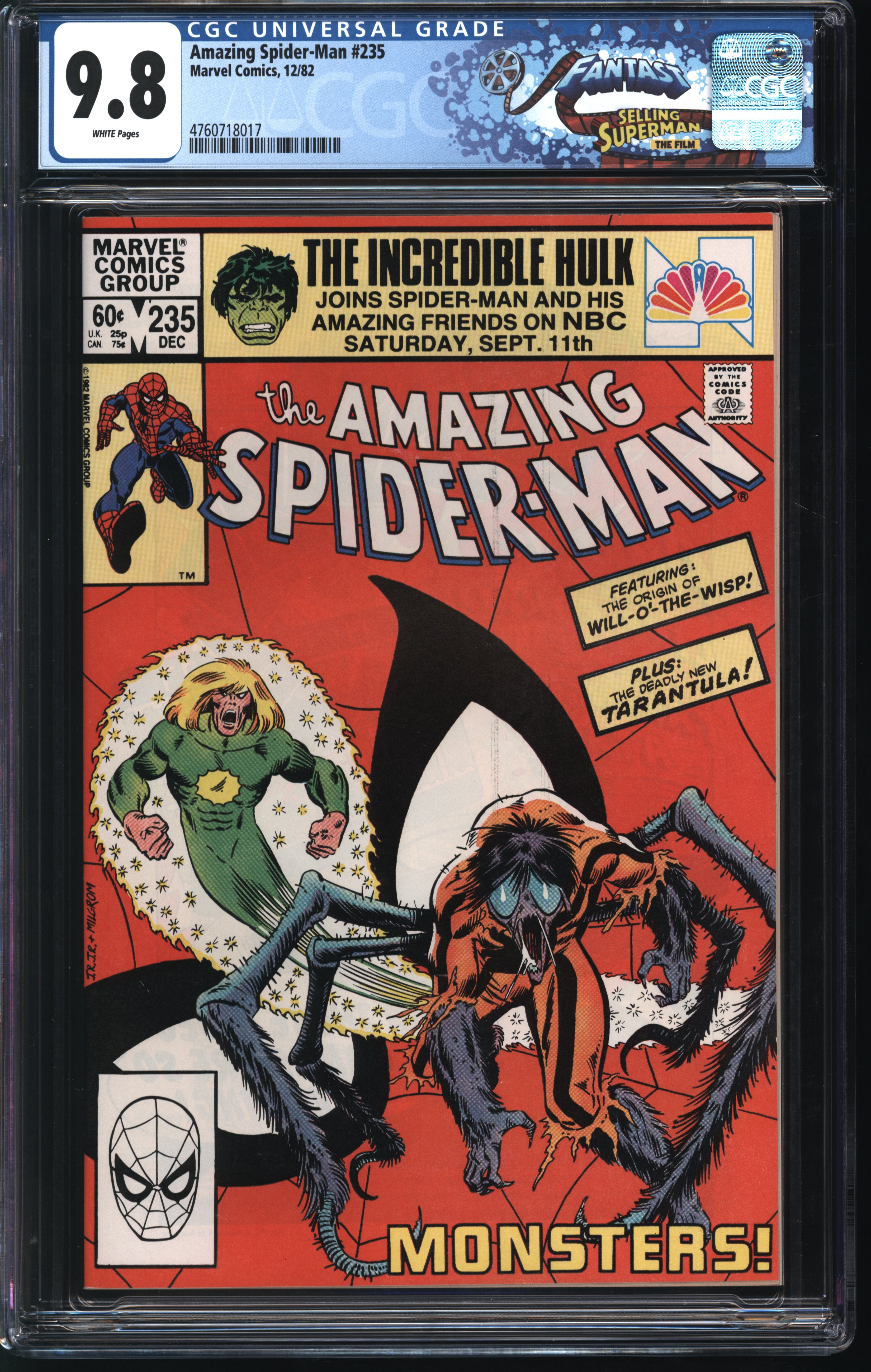 Marvel Comics Amazing Spider-Man #235 12/82 FANTAST CGC 9.8 White Pages
