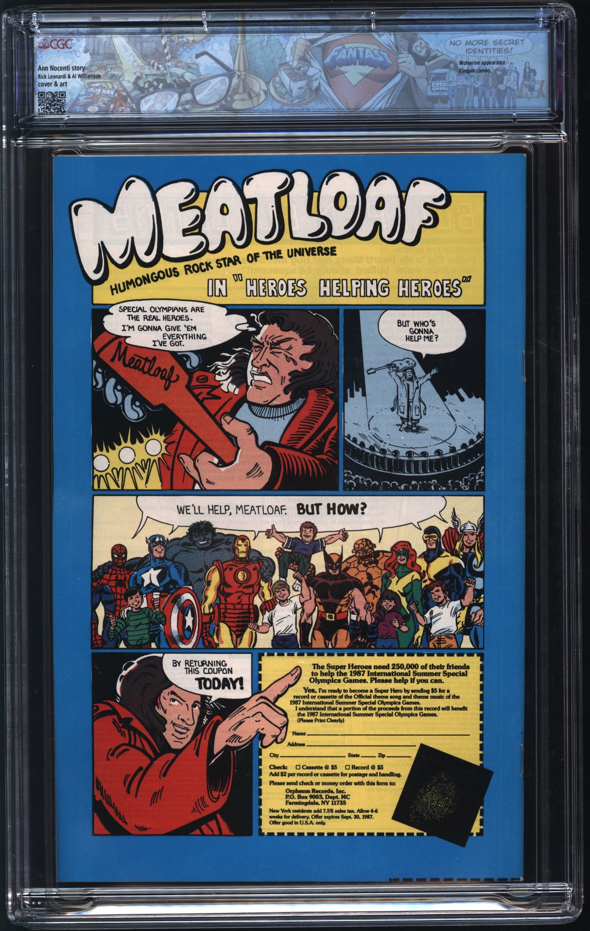 Marvel Comics Daredevil #248 11/87 FANTAST CGC 9.8 White Pages