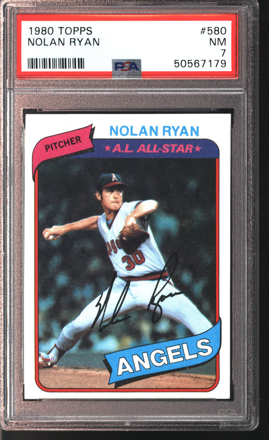 1980 Topps Nolan Ryan # 580 Graded PSA 7