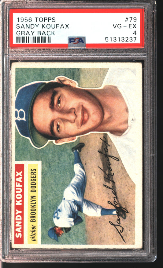 1956 Topps Sandy Koufax #79 Graded PSA 4