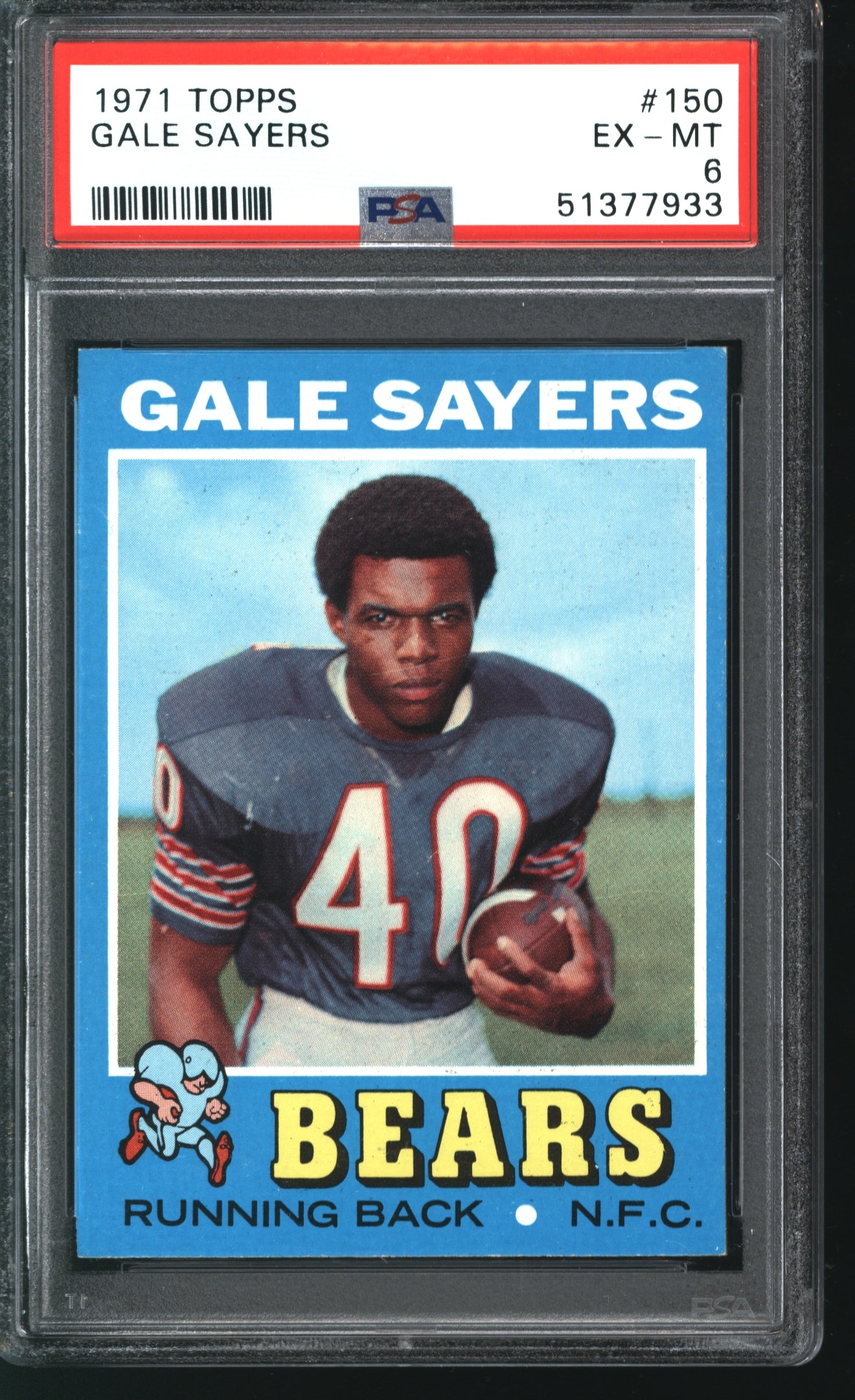 1971 Topps Gale Sayers # 150 Graded PSA 6