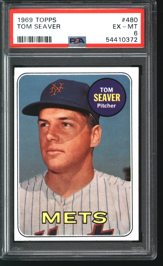 1969 Topps Tom Seaver # 480 Graded PSA 6