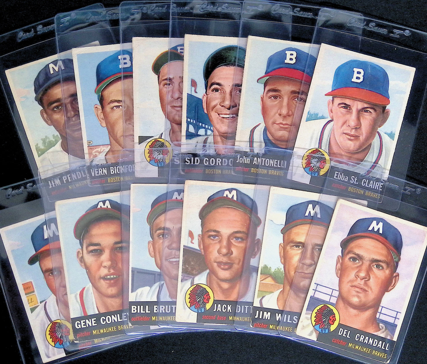 1953 Topps Milwaukee/Boston Braves Team Lot