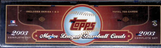 2003 Topps Baseball Complete Set Series 1 and 2 Sealed