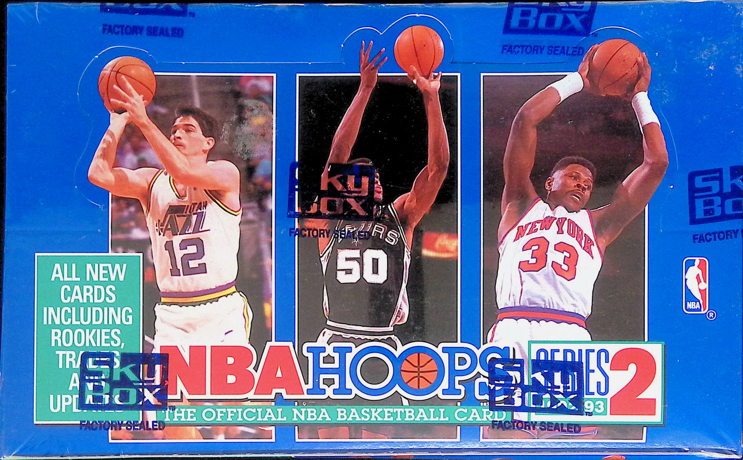 1992-93 Skybox NBA Hoops Series 2 Full Sealed Box