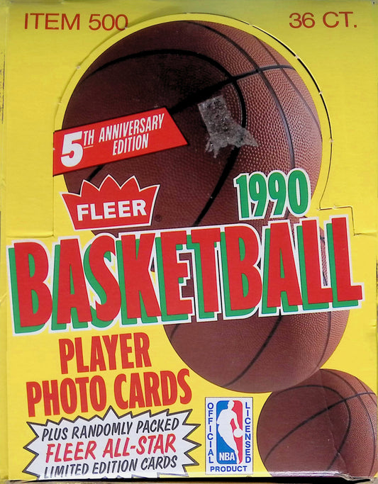 1990/91 Fleer Basketball Wax Box